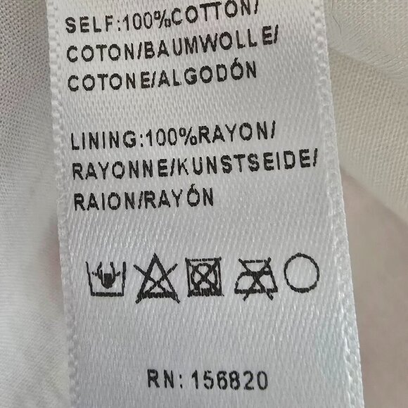 ANTHROPOLOGIE ALLISON NEW YORK DRESS MULTI CHEVRON EYELET LACE RUFFLES TIERED M - Picture 4 of 9